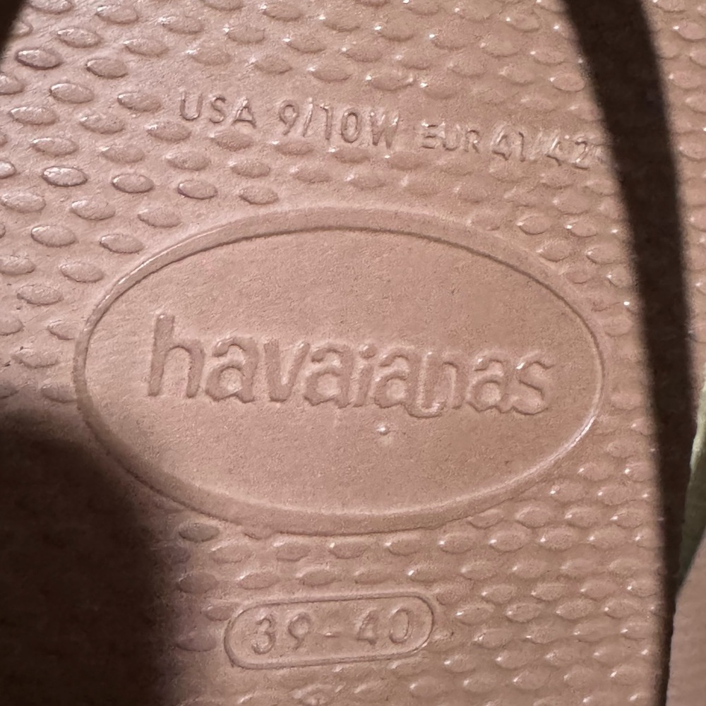HAVAIANAS Luna flip flops sandals women’s size 9/10 bronze gold ankle strap - Picture 6 of 6